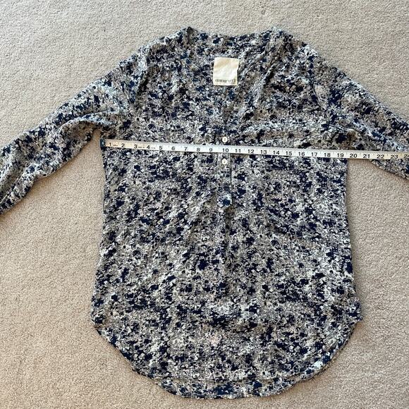 Amour Vert Womens Silk 3/4 Sleeve Popover Tunic Blouse Sz Medium Abstract Print - Picture 5 of 6